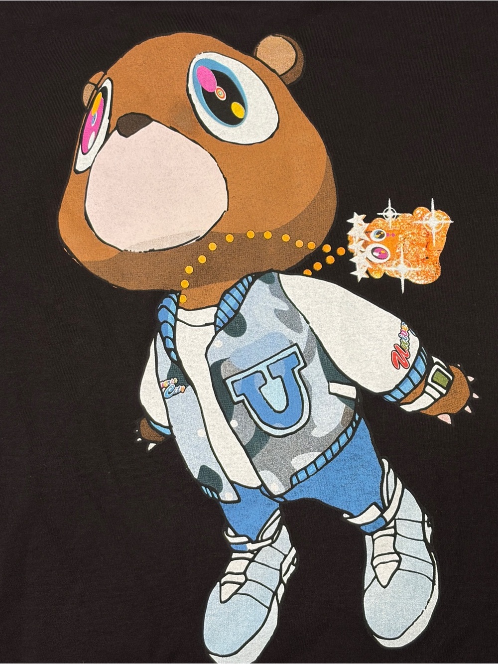 Yeezy Kanye West Graduation Bear Black Graphic T-Shirt Men’s L NWT - Picture 3 of 4